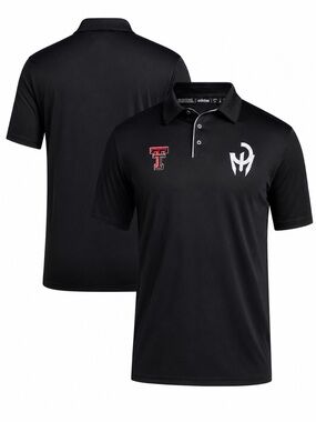 Adidas Texas Tech Red Raiders Black Performance Polo 2XL NWT